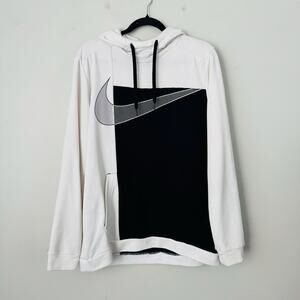 Nike Dri For Black And White Athletic Pullover Hoodie Men’s Size L